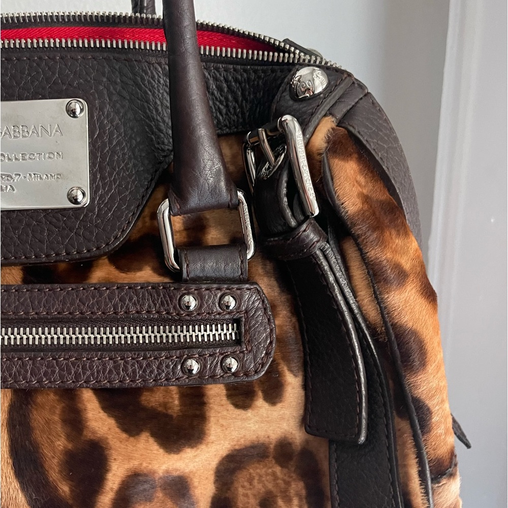 Dolce & Gabbana brown leopard print shoulder bag - Picture 6 of 10